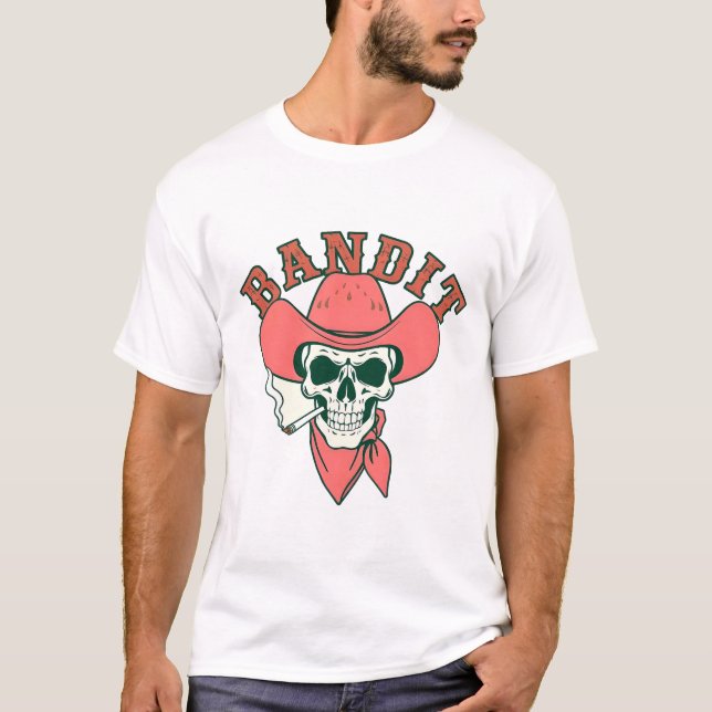 Bandit: Der rosa Western Skull T - Shirt (Vorderseite)