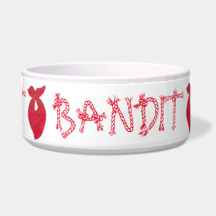 BANDIT Dog Red Bandana KerChief NeckerChief Napf