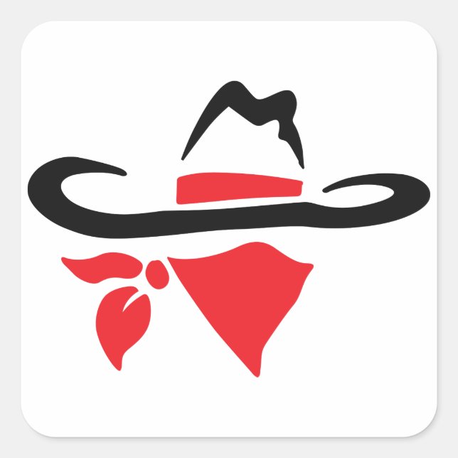 Bandit Outlaw Quadratischer Aufkleber (Vorderseite)