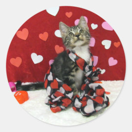 Bandit the Cat - Best Dressed Valentine's Stickers