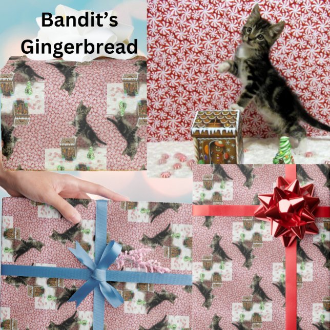 Bandit the Cat's Gingerbread House Geschenkpapier (Von Creator hochgeladen)