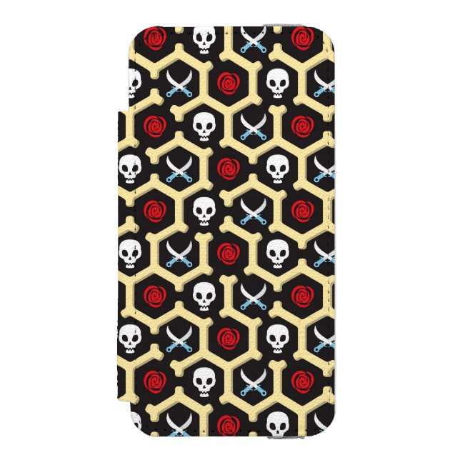 Bandit-Thema-Muster Incipio iPhone Geldbeutel-Hülle (Folio Vorderseite)