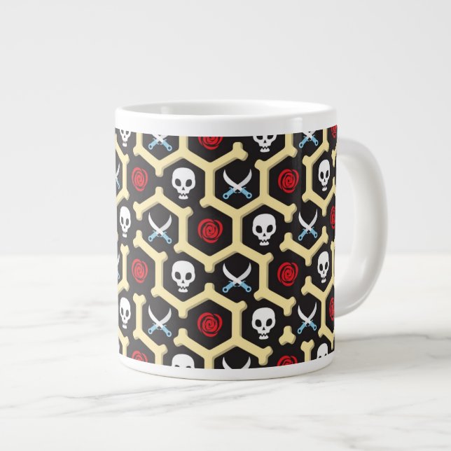 Bandit-Thema-Muster Jumbo-Tasse (Vorderseite Rechts)