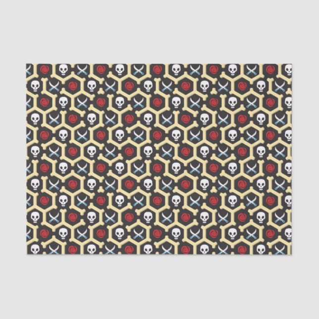 Bandit-Thema-Muster Seidenpapier (Vorderseite)