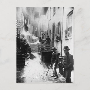 Banditens Schlupfwinkel New York 1888 - Vintage-Fo Postkarte