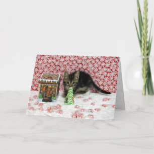 Bandit's Candy Christmas - Katze / Kitten Card Feiertagskarte