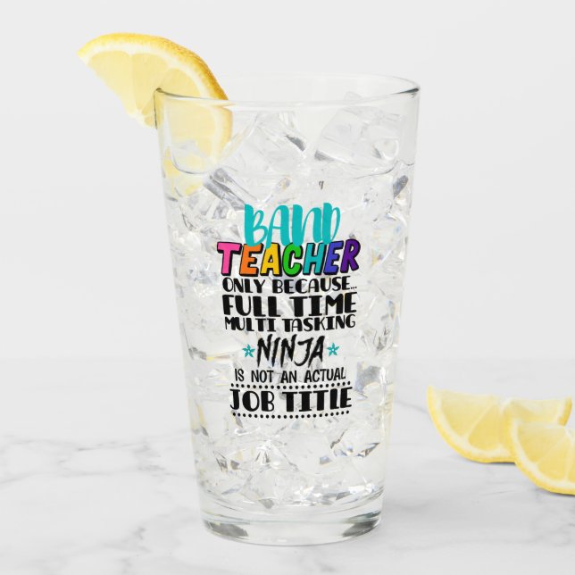 Bandlehrer nur wegen Vollzeit-Multitasking Glas (Vorderseite Ice)