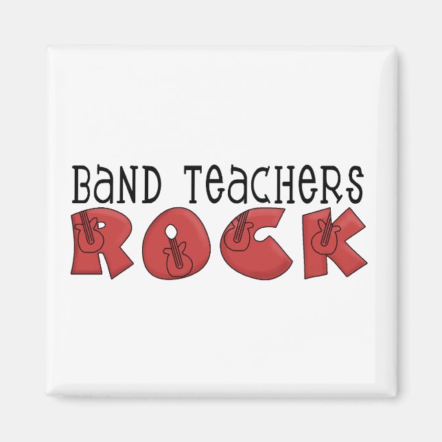 Bandlehrer Rock Tshirts und Geschenke Magnet (Vorne)