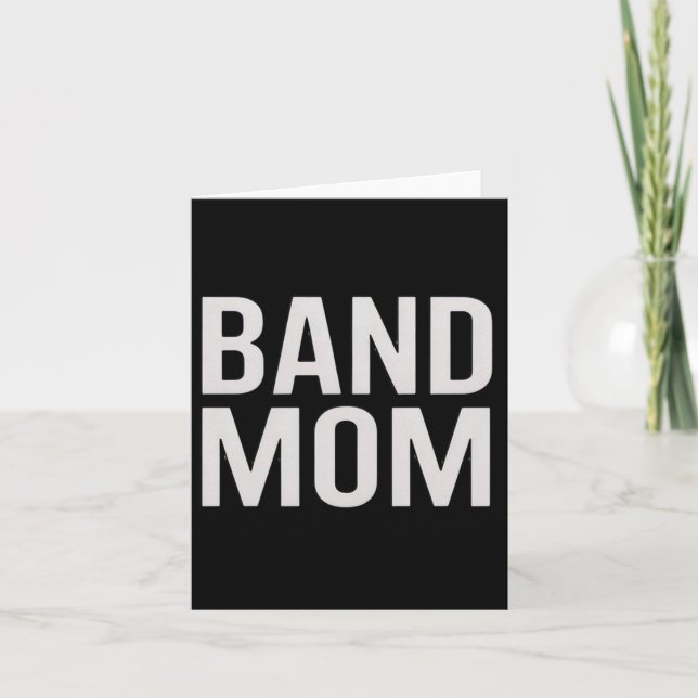 Bandleiter-Mutter High School Marching Band Niedli Karte (Vorderseite)