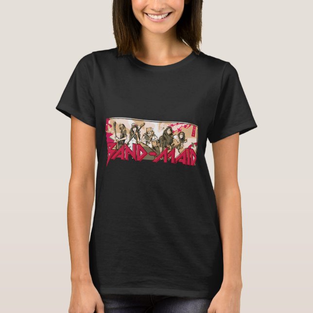 BandMaid Brown Music T-Shirt (Vorderseite)