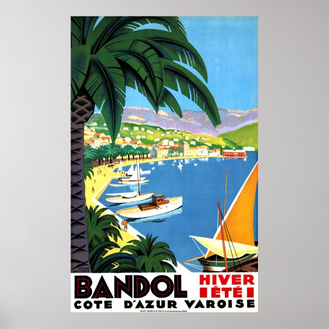 Bandol, Côte d'Azur, Frankreich, französische Küst Poster (Vorne)