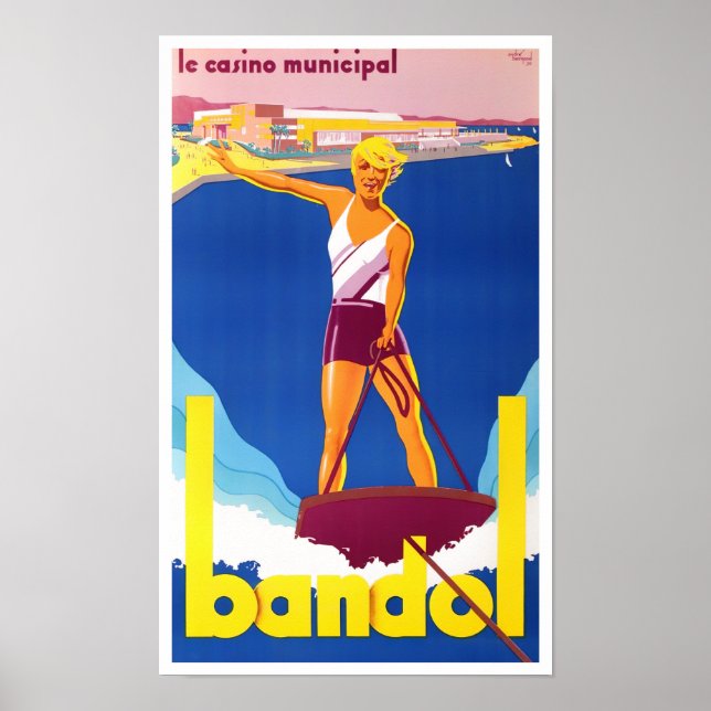 Bandol France Vintage Reise Poster (Vorne)