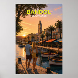 Bandol, Frankreich – Vintage-Reiseposter Poster