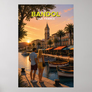 Bandol, Frankreich – Vintage-Reiseposter Poster