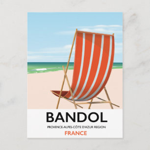 Bandol südöstlich von Frankreich Meeresposter. Postkarte