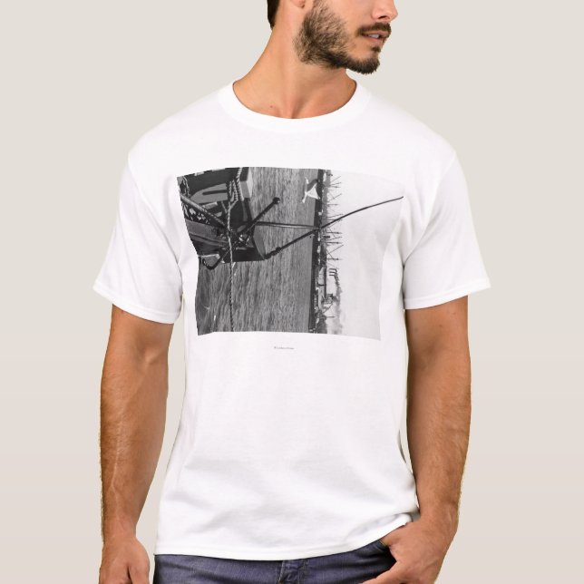 Bandon, Oregon-Hafen-Ansicht und T-Shirt (Vorderseite)