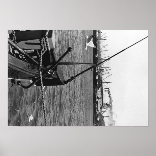 Bandon, Oregon Hafenansicht und Schiffsfotografie Poster (Vorne)