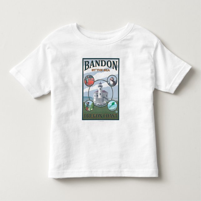 Bandon, OregonScenic Reise-Plakat Kleinkind T-shirt (Vorderseite)