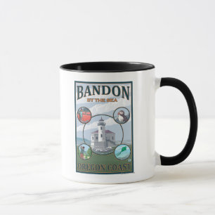 Bandon, OregonScenic Travel Poster Tasse