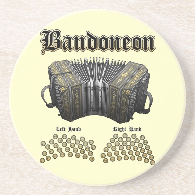 Bandoneon 2 sandstein untersetzer (Vorne)