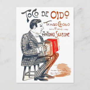 Bandoneon Tango Postkarte