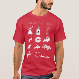 Bands der 80er Jahre Hair Bands Rock Bands 1980er T-Shirt