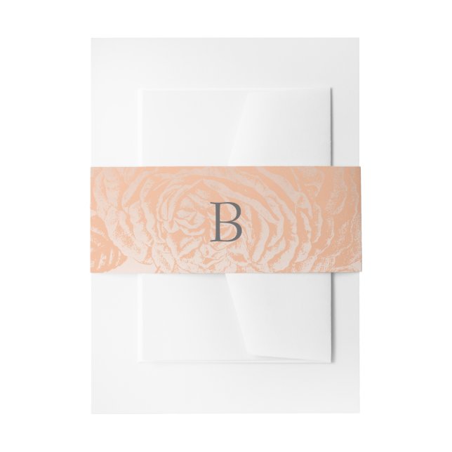 Bands Vintage Rose Pastete: Quartz pfirmieren Einladungsbanderole (Vorderseite Beispiel)