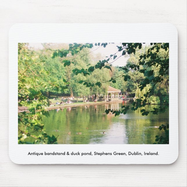 Bandstand & Duck pond, Stephens Green Dublin Mousepad (Vorne)