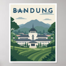 Bandung Indonesia Reiseplakat