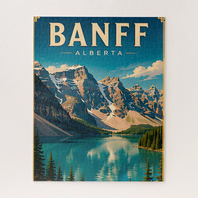 🏔️ Banff Alberta Bergsee Puzzle (Vertikal)