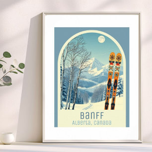 Banff Alberta Kanada Skiurlaub Poster