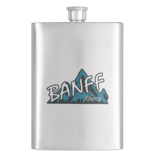 Banff Alberta Mountains Flachmann