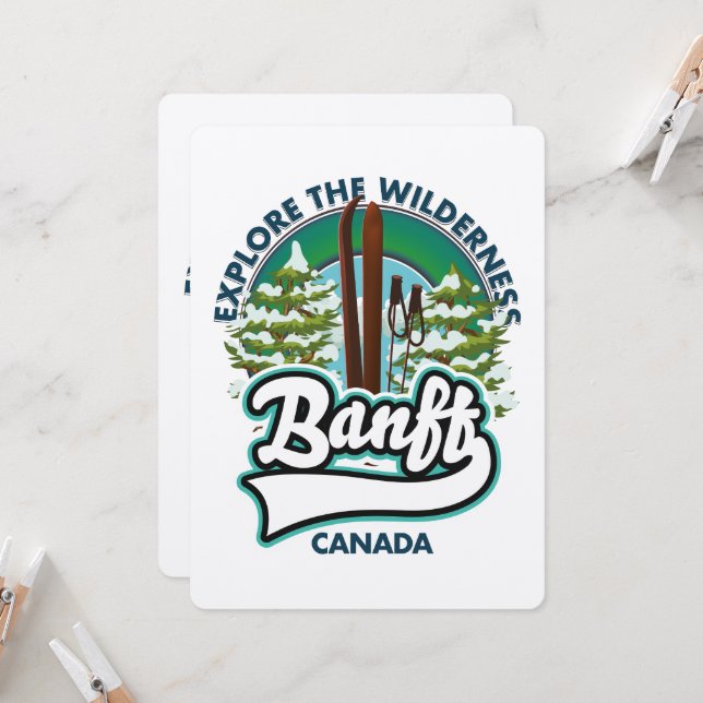 Banff Canada auf Ski-Logo (Vorderseite/Rückseite Beispiel)