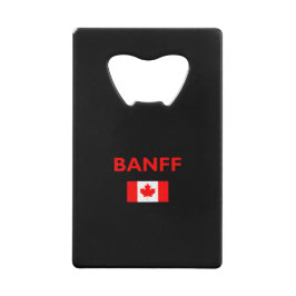 Banff Canada Canadian Flag Dark Color Geldbeutel Flaschenöffner