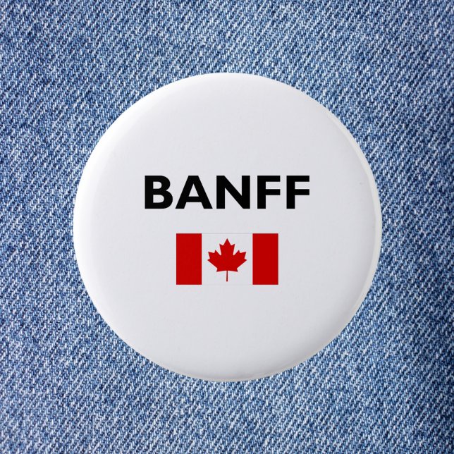 Banff Canada Canadian Flag Light Color Button (Von Creator hochgeladen)