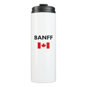 Banff Canada Canadian Flag Light Color Thermosbecher