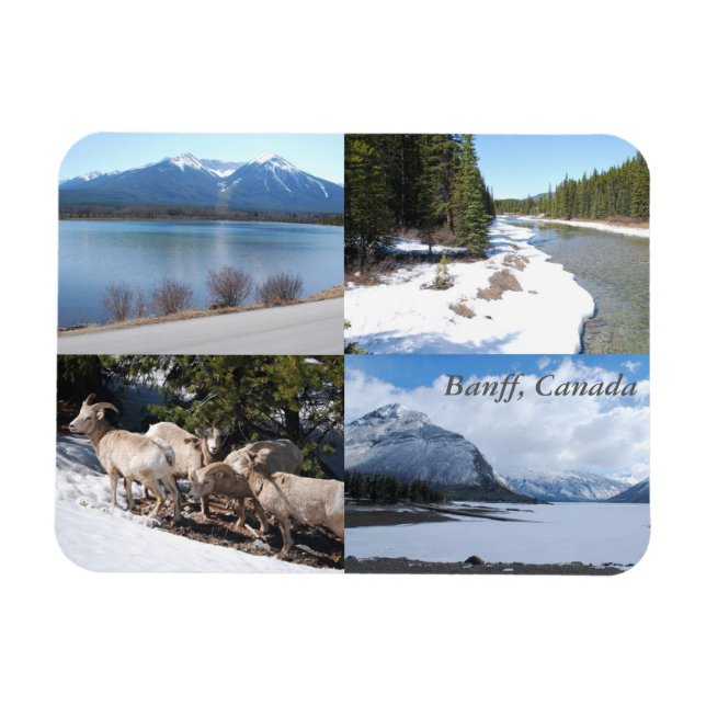 Banff, Canada Landschaftlich Beauty Magnet (Horizontal)