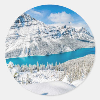 Banff, Canada Tote Bag Runder Aufkleber