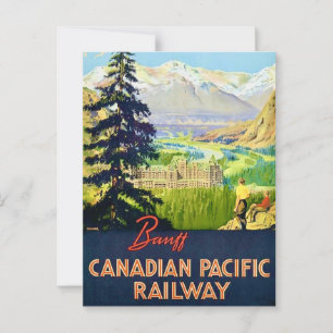 Banff Canada Vintag Postcard Postkarte