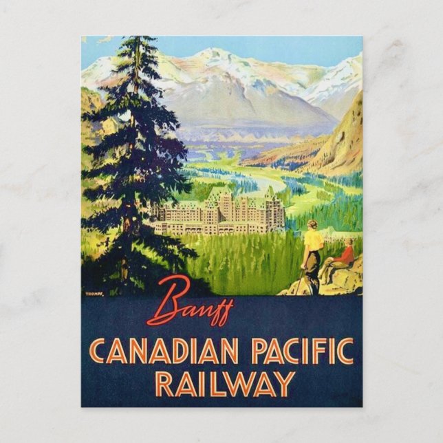 Banff Canada Vintag Postcard Postkarte (Vorderseite)