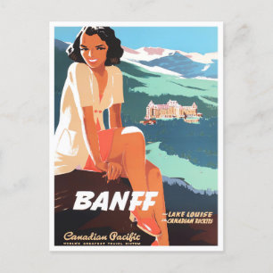 Banff Canada Vintage Reise Postkarte