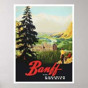 Banff Canada Vintage Reiseplakat Poster