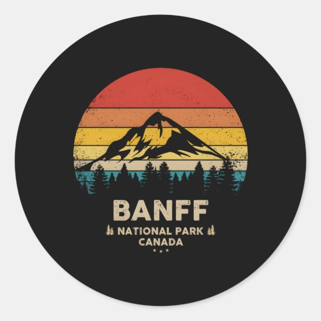 Banff Canadian-Nationalpark Runder Aufkleber (Vorderseite)