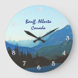 Banff Jasper Blue Große Wanduhr