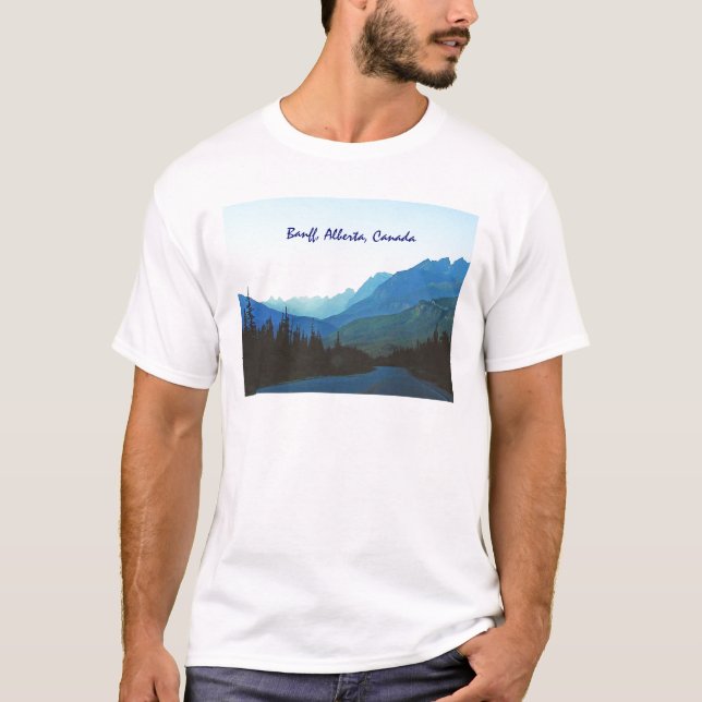 Banff-Jaspis-Blau T-Shirt (Vorderseite)
