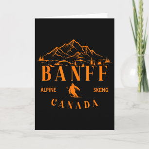 Banff Kanada Alpin-Ski Skigebiet Berg Souvenir Karte