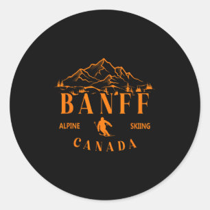Banff Kanada Alpinski Resort Berg Souvenir Runder Aufkleber