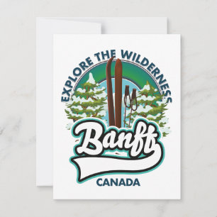 Banff Kanada zum Skifahren Logo Karte