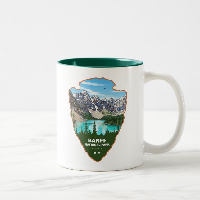 Banff National Park Alberta Arrowhead Zweifarbige Tasse (Rechts)