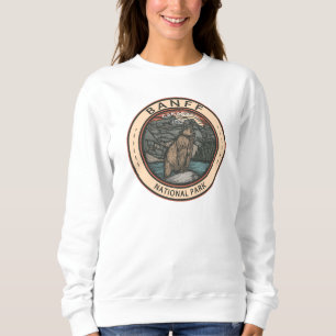 Banff National Park Canada Travel Emblem Vintag Sweatshirt